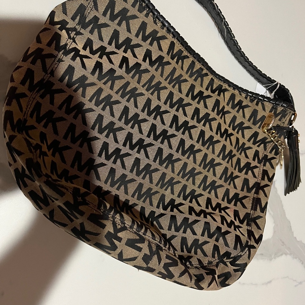 Michael Kors black and tan purse